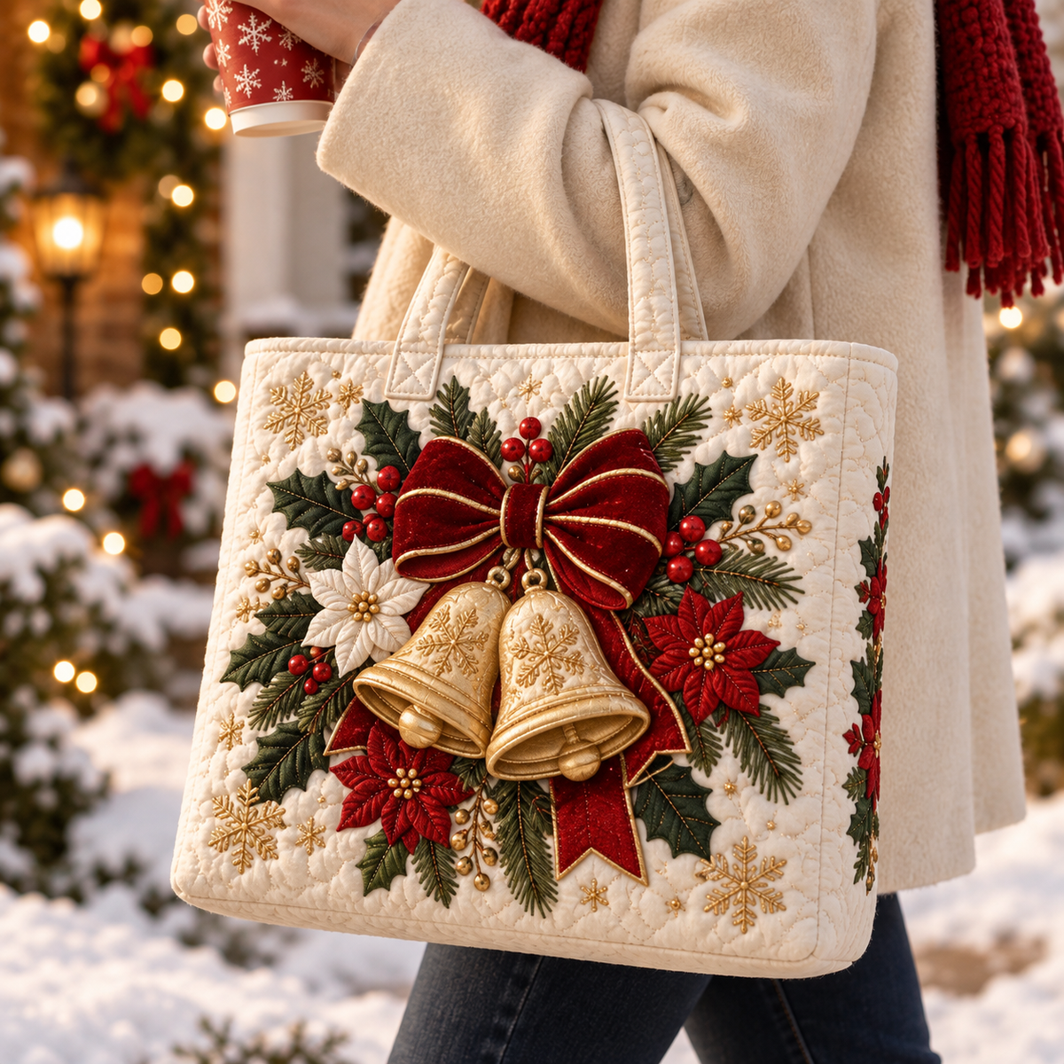 🔥Christmas Sale 50% OFF🎄Christmas Quilted Tote Bag
