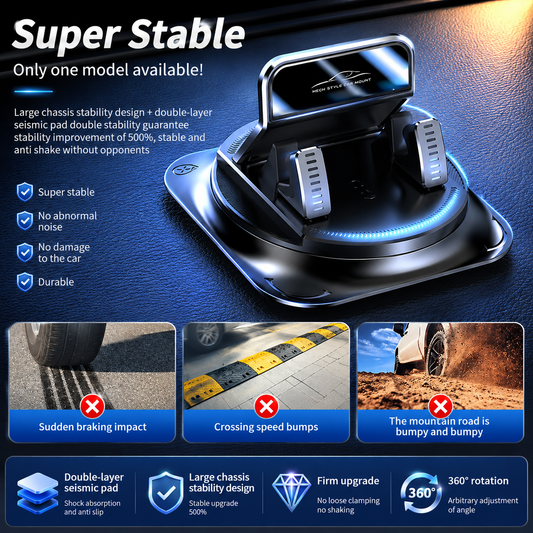360° Stable Car Phone Mount - Ultra Stable Anti-Slip Dashboard Holder