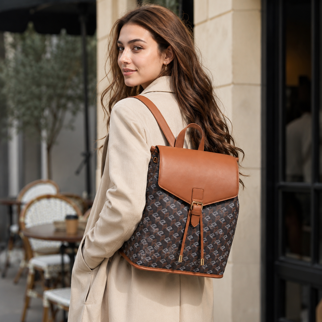 Chic Women’s Patterned Backpack – Lightweight Travel & Everyday Shoulder Bag