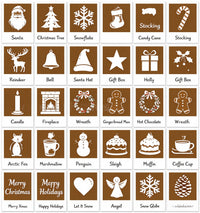 ✨ 30 Stencil Christmas Cards Only (No Camera)