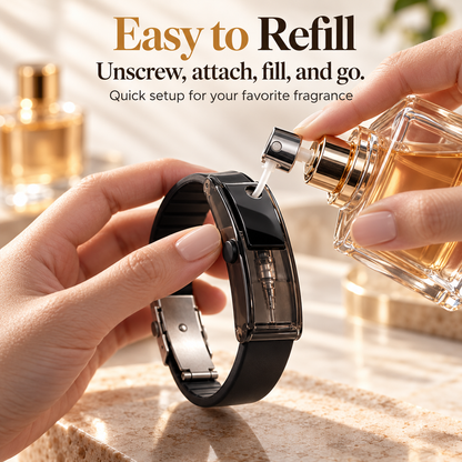 😏🧲 Your Secret Scent Weapon 🔥  Wearable Refillable Fragrance Spray Bracelet  One Press, Stay Fresh & Make Them Lean Closer.