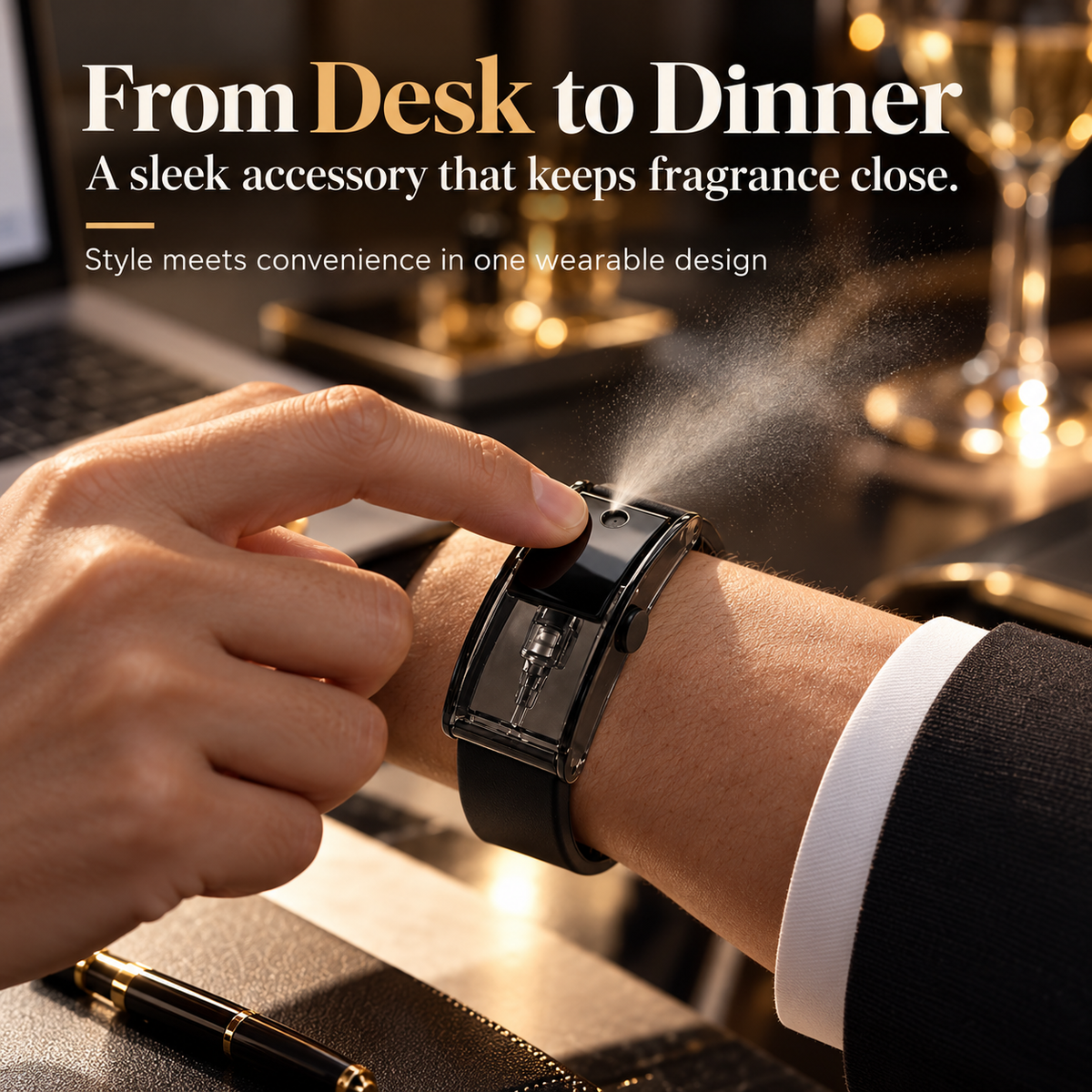 😏🧲 Your Secret Scent Weapon 🔥  Wearable Refillable Fragrance Spray Bracelet  One Press, Stay Fresh & Make Them Lean Closer.