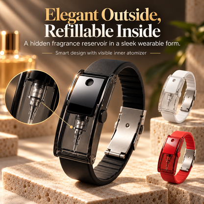 😏🧲 Your Secret Scent Weapon 🔥  Wearable Refillable Fragrance Spray Bracelet  One Press, Stay Fresh & Make Them Lean Closer.