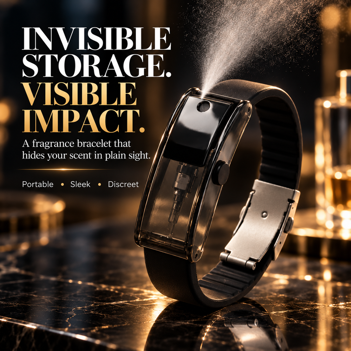😏🧲 Your Secret Scent Weapon 🔥  Wearable Refillable Fragrance Spray Bracelet  One Press, Stay Fresh & Make Them Lean Closer.