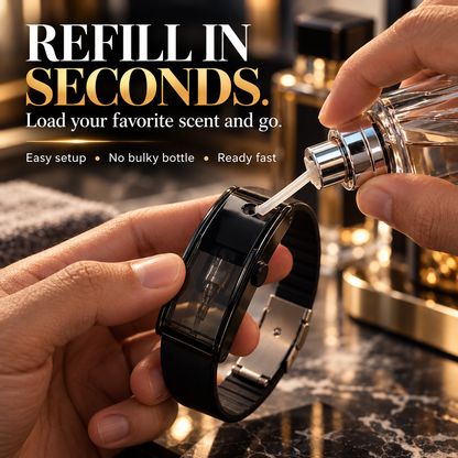 😏🧲 Your Secret Scent Weapon 🔥  Wearable Refillable Fragrance Spray Bracelet  One Press, Stay Fresh & Make Them Lean Closer.