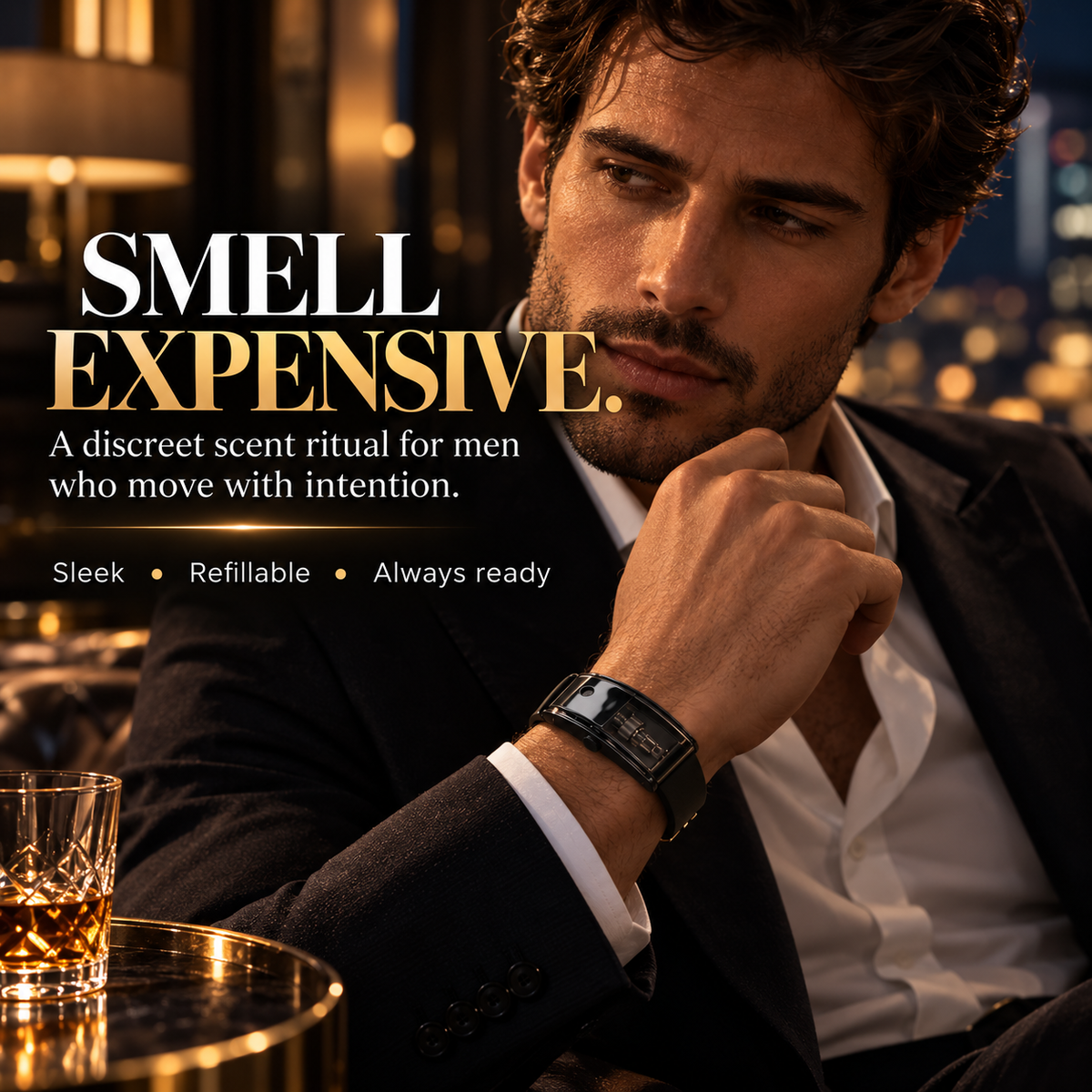 😏🧲 Your Secret Scent Weapon 🔥  Wearable Refillable Fragrance Spray Bracelet  One Press, Stay Fresh & Make Them Lean Closer.